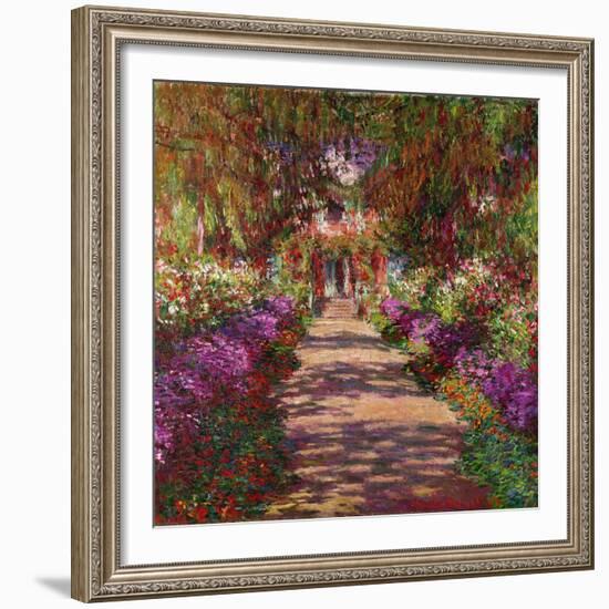 A Pathway in Monet's Garden, Giverny, 1902-Claude Monet-Framed Giclee Print