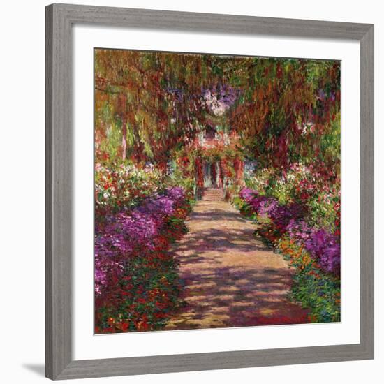 A Pathway in Monet's Garden, Giverny, 1902-Claude Monet-Framed Giclee Print