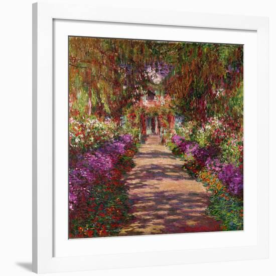 A Pathway in Monet's Garden, Giverny, 1902-Claude Monet-Framed Giclee Print