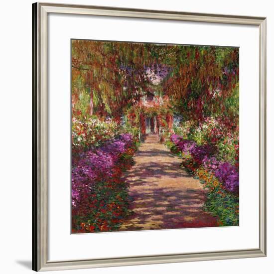 A Pathway in Monet's Garden, Giverny, 1902-Claude Monet-Framed Giclee Print