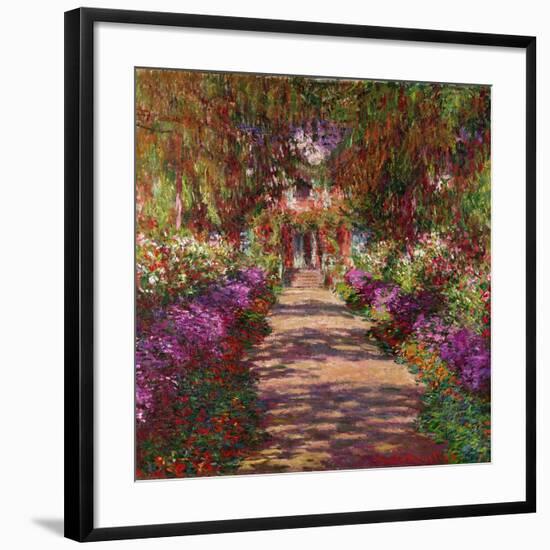 A Pathway in Monet's Garden, Giverny, 1902-Claude Monet-Framed Giclee Print