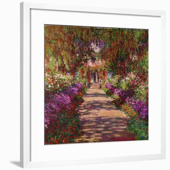 A Pathway in Monet's Garden, Giverny, 1902-Claude Monet-Framed Giclee Print