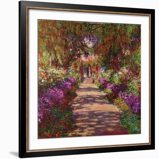 A Pathway in Monet's Garden, Giverny, 1902-Claude Monet-Framed Giclee Print