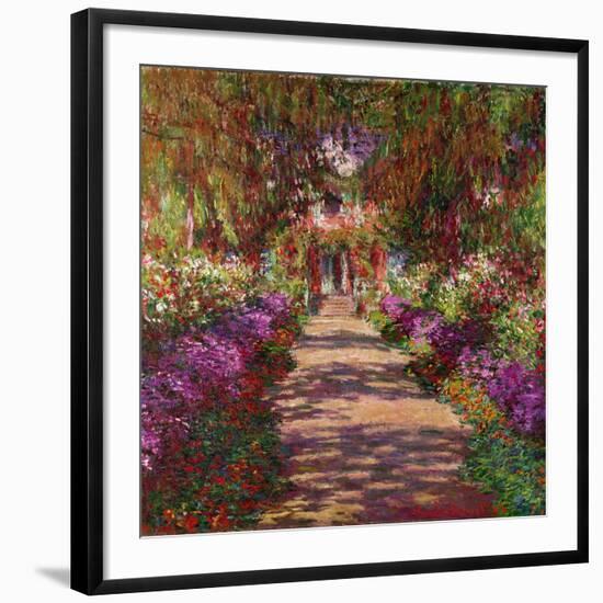 A Pathway in Monet's Garden, Giverny, 1902-Claude Monet-Framed Giclee Print
