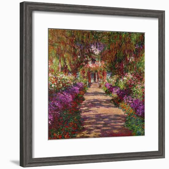 A Pathway in Monet's Garden, Giverny, 1902-Claude Monet-Framed Premium Giclee Print