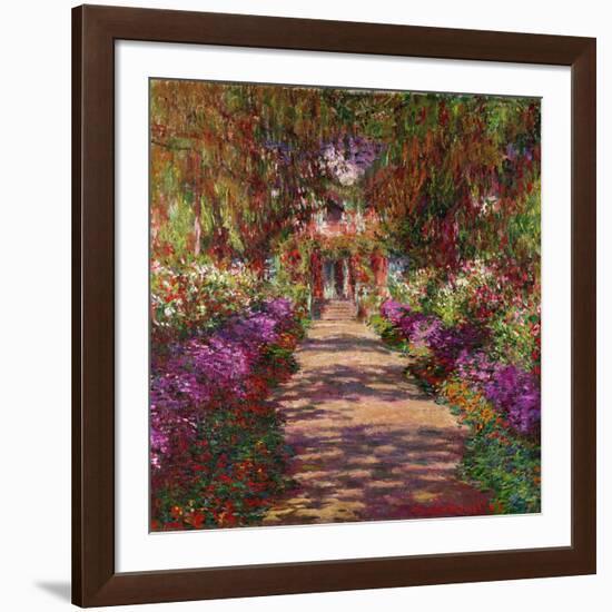 A Pathway in Monet's Garden, Giverny, 1902-Claude Monet-Framed Giclee Print