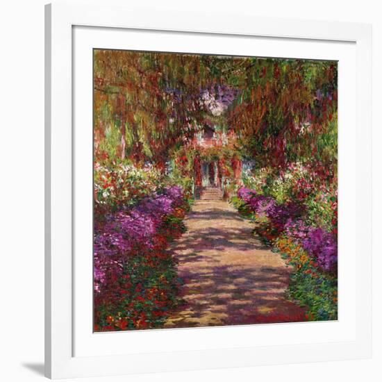 A Pathway in Monet's Garden, Giverny, 1902-Claude Monet-Framed Giclee Print