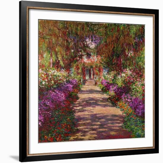 A Pathway in Monet's Garden, Giverny, 1902-Claude Monet-Framed Giclee Print