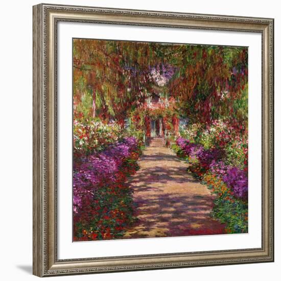 A Pathway in Monet's Garden, Giverny, 1902-Claude Monet-Framed Giclee Print