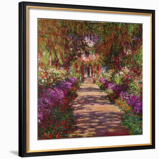 A Pathway in Monet's Garden, Giverny, 1902-Claude Monet-Framed Giclee Print