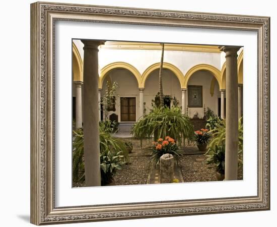 A Patio in the Alcazar, Seville, Andalusia, Spain, Europe-Guy Thouvenin-Framed Photographic Print