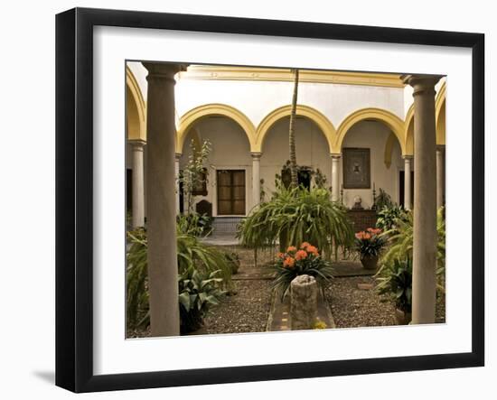 A Patio in the Alcazar, Seville, Andalusia, Spain, Europe-Guy Thouvenin-Framed Photographic Print