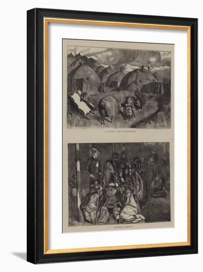 A Pawnee Camp in Midwinter-Arthur Boyd Houghton-Framed Giclee Print