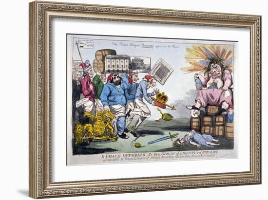 A Peace Offering to the Genius of Liberty and Equality, 1794-Isaac Cruikshank-Framed Giclee Print