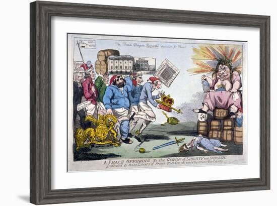 A Peace Offering to the Genius of Liberty and Equality, 1794-Isaac Cruikshank-Framed Giclee Print