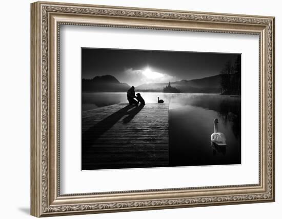 A peaceful morning at the lake-Sandi Bertoncelj-Framed Photographic Print