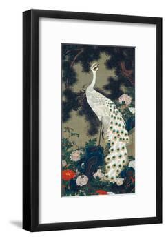 A Peacock, Pine and Peony-Jakuchu Ito-Framed Giclee Print