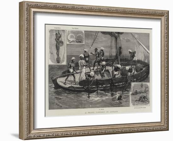 A Pearl Fishery in Ceylon-Joseph Nash-Framed Giclee Print