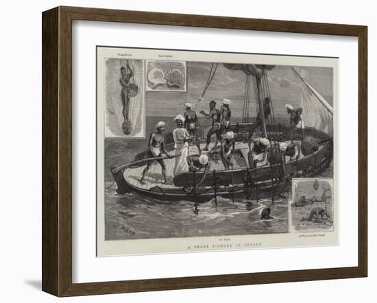 A Pearl Fishery in Ceylon-Joseph Nash-Framed Giclee Print