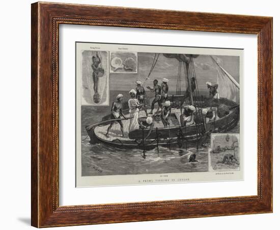 A Pearl Fishery in Ceylon-Joseph Nash-Framed Giclee Print