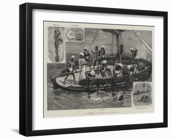 A Pearl Fishery in Ceylon-Joseph Nash-Framed Giclee Print