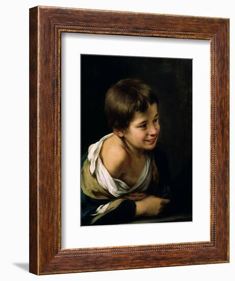 A Peasant Boy Leaning on a Sill, 1670-1680-Bartolome Esteban Murillo-Framed Giclee Print