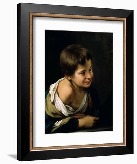 A Peasant Boy Leaning on a Sill, 1670-1680-Bartolome Esteban Murillo-Framed Giclee Print