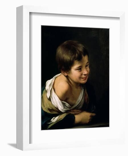 A Peasant Boy Leaning on a Sill, 1670-1680-Bartolome Esteban Murillo-Framed Giclee Print