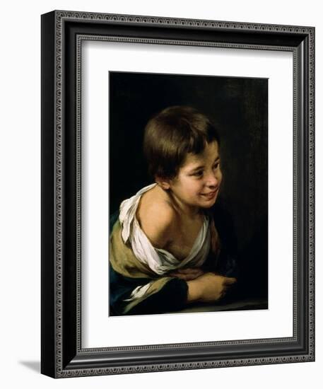 A Peasant Boy Leaning on a Sill, 1670-1680-Bartolome Esteban Murillo-Framed Giclee Print