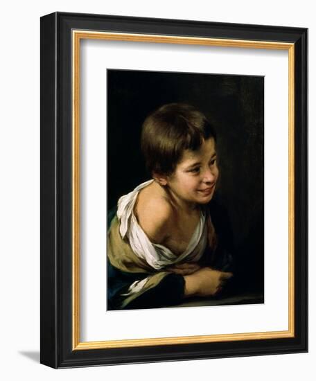 A Peasant Boy Leaning on a Sill, 1670-1680-Bartolome Esteban Murillo-Framed Giclee Print