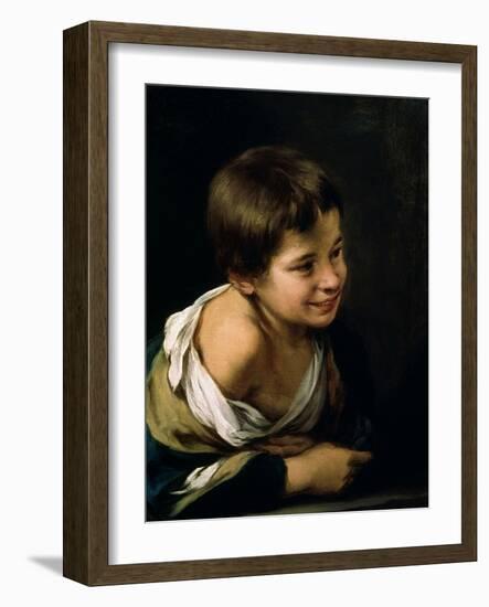 A Peasant Boy Leaning on a Sill, 1670-1680-Bartolome Esteban Murillo-Framed Giclee Print