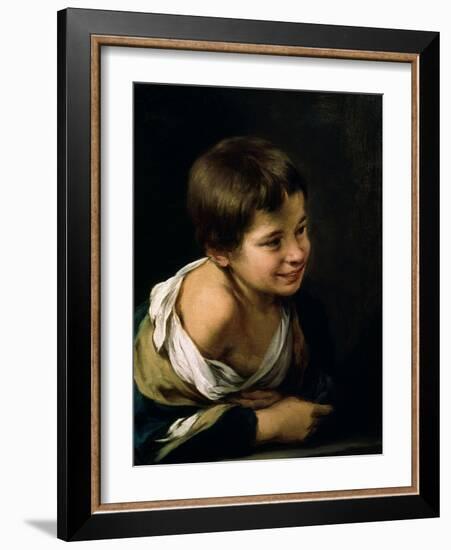 A Peasant Boy Leaning on a Sill, 1670-1680-Bartolome Esteban Murillo-Framed Giclee Print