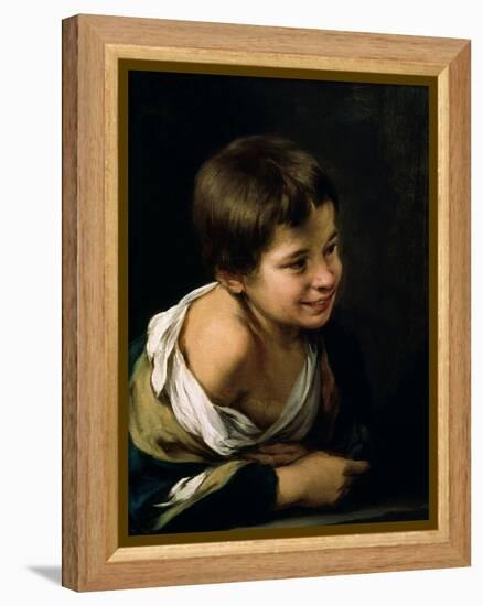 A Peasant Boy Leaning on a Sill, 1670-1680-Bartolome Esteban Murillo-Framed Premier Image Canvas