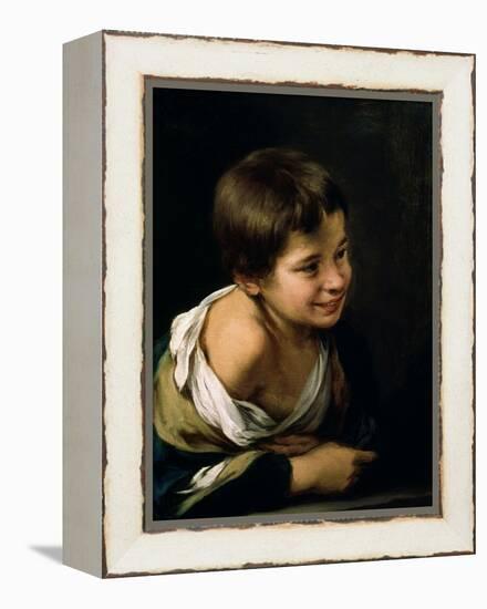 A Peasant Boy Leaning on a Sill, 1670-1680-Bartolome Esteban Murillo-Framed Premier Image Canvas