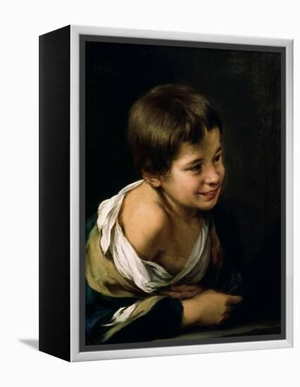 A Peasant Boy Leaning on a Sill, 1670-1680-Bartolome Esteban Murillo-Framed Premier Image Canvas