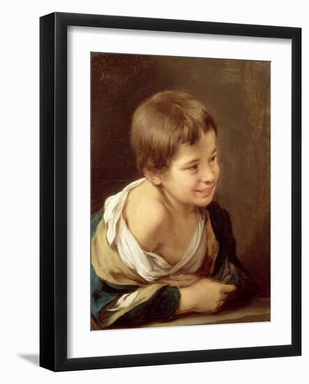 A Peasant Boy Leaning on a Sill, 1670-80-Bartolome Esteban Murillo-Framed Giclee Print