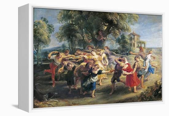 A Peasant Dance-Peter Paul Rubens-Framed Stretched Canvas