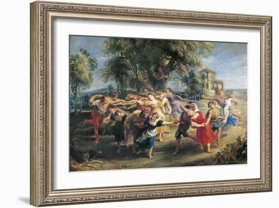 A Peasant Dance-Peter Paul Rubens-Framed Art Print