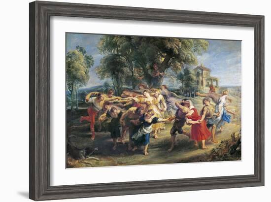 A Peasant Dance-Peter Paul Rubens-Framed Art Print