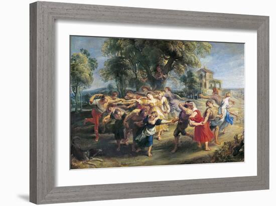 A Peasant Dance-Peter Paul Rubens-Framed Art Print