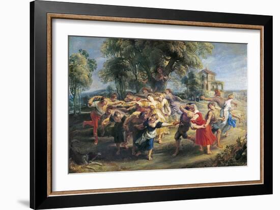 A Peasant Dance-Peter Paul Rubens-Framed Art Print