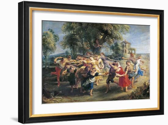 A Peasant Dance-Peter Paul Rubens-Framed Art Print