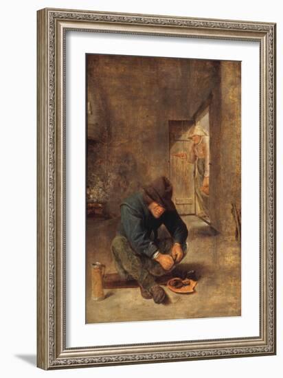 A Peasant eating Mussels in an Interior-Adraen Brouwer-Framed Giclee Print