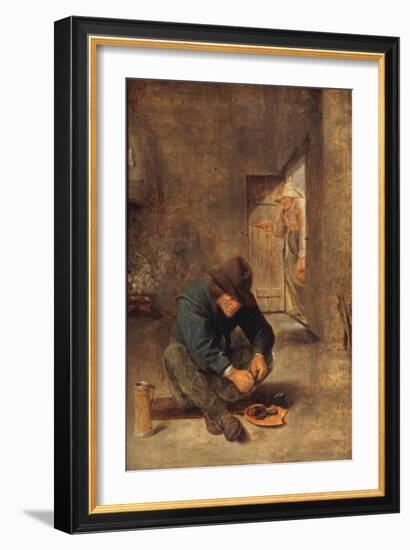 A Peasant eating Mussels in an Interior-Adraen Brouwer-Framed Giclee Print