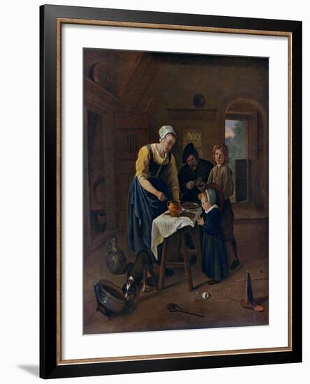 A Peasant Family at Meal-Time ('Grace before Meat), C1665-Jan Steen-Framed Giclee Print