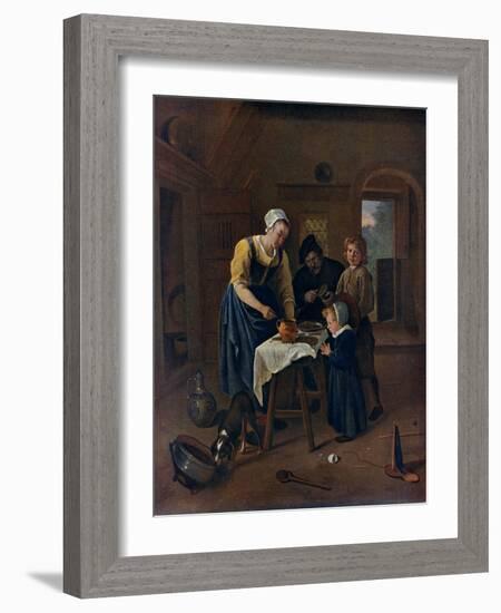 A Peasant Family at Meal-Time ('Grace before Meat), C1665-Jan Steen-Framed Giclee Print