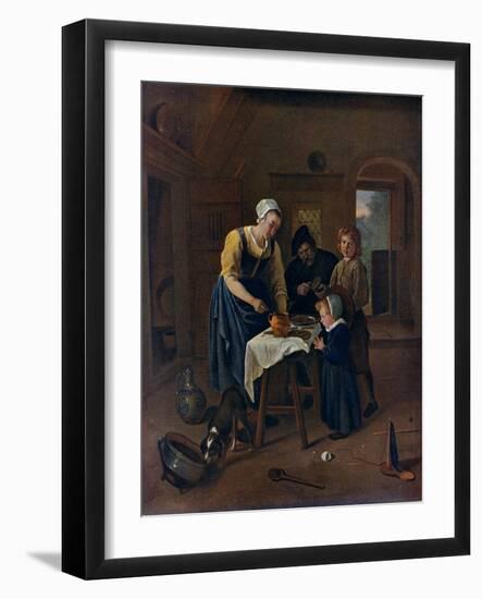 A Peasant Family at Meal-Time ('Grace before Meat), C1665-Jan Steen-Framed Giclee Print