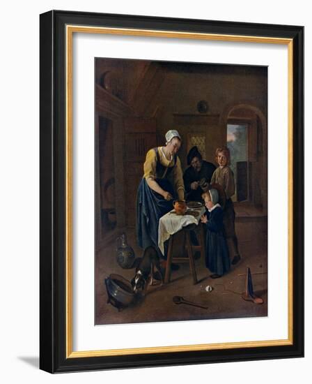 A Peasant Family at Meal-Time ('Grace before Meat), C1665-Jan Steen-Framed Giclee Print