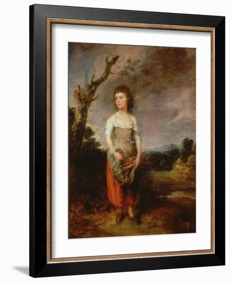 A Peasant Girl Gathering Faggots in a Wood, 1782-Thomas Gainsborough-Framed Giclee Print