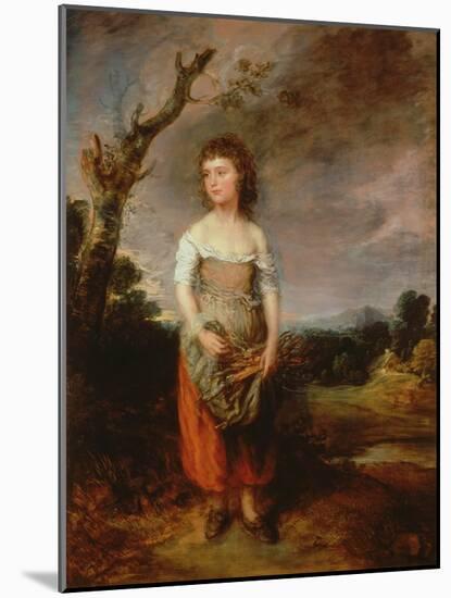 A Peasant Girl Gathering Faggots in a Wood, 1782-Thomas Gainsborough-Mounted Giclee Print